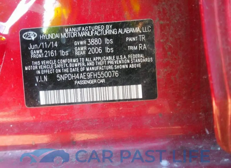 5NPDH4AE9FH550076# 9