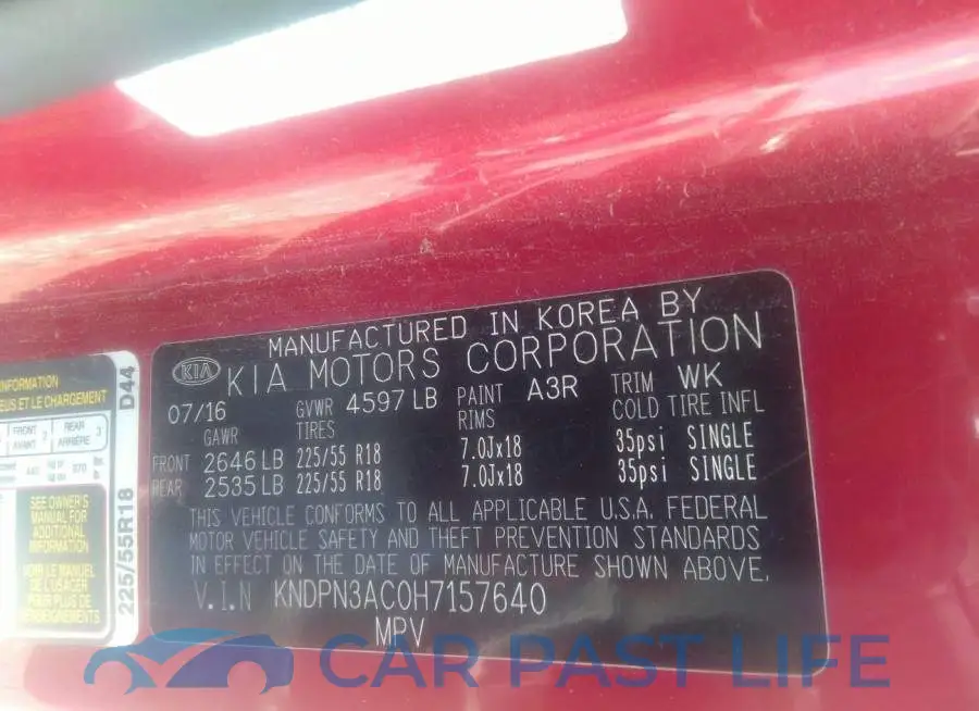 KNDPN3AC0H7157640# 9