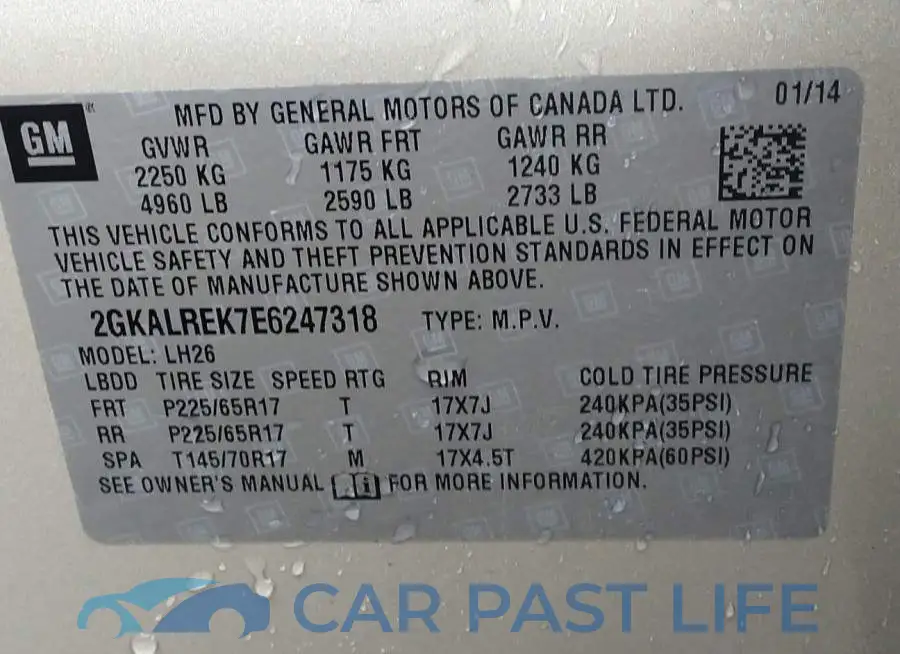 2GKALREK7E6247318# 9