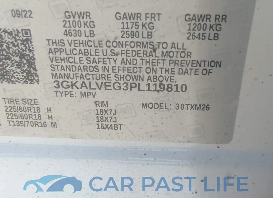 3GKALVEG3PL119810# 9
