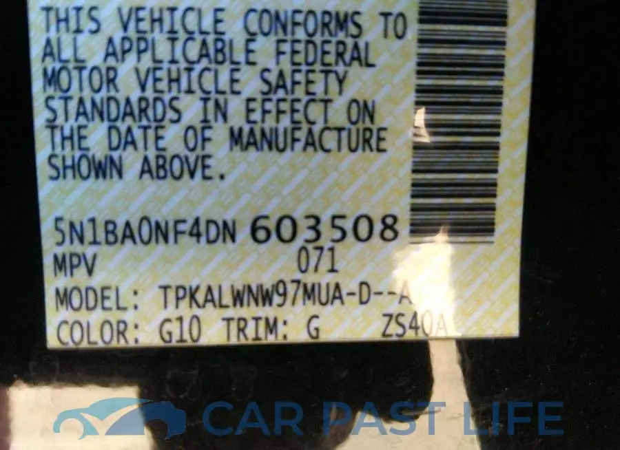 5N1BA0NF4DN603508# 9