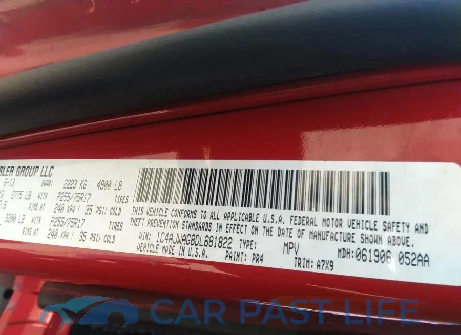1C4AJWAG8DL681822# 9