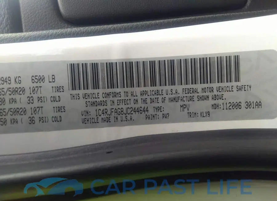 1C4RJFAG8JC244644# 9