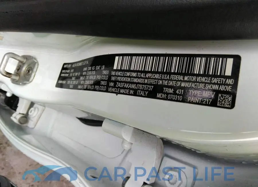 ZASFAKAN6J7B75737# 9