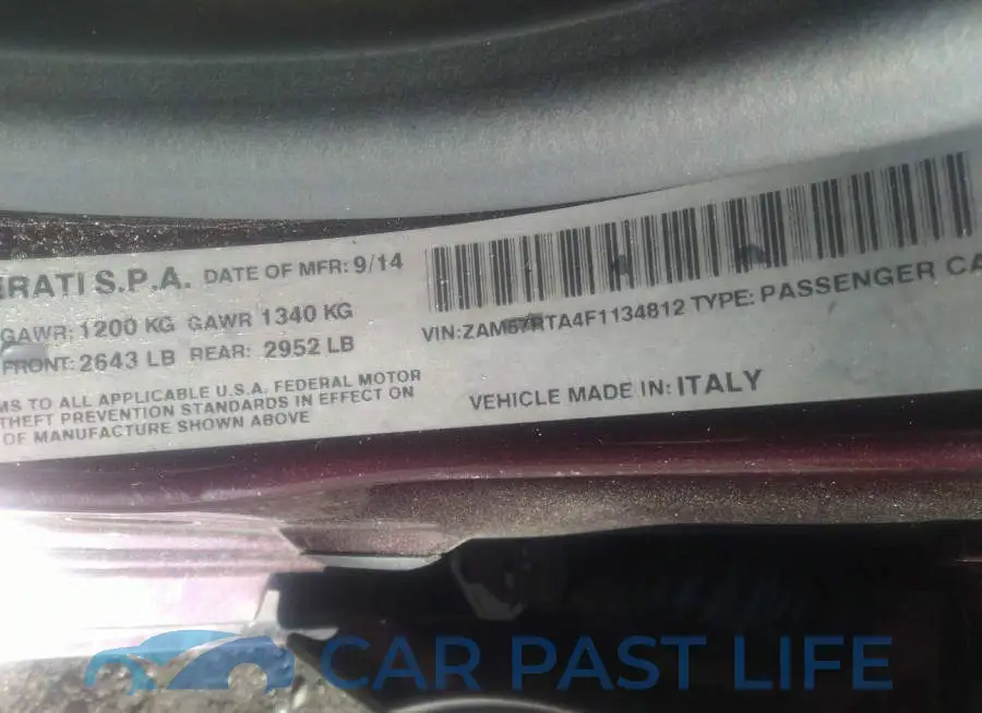 ZAM57RTA4F1134812# 9