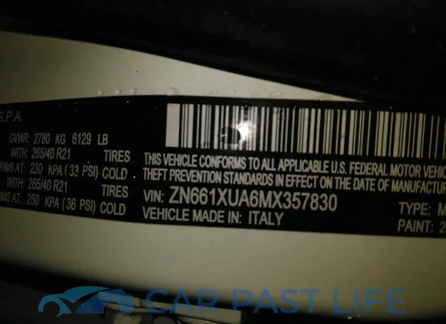 ZN661XUA6MX357830# 9