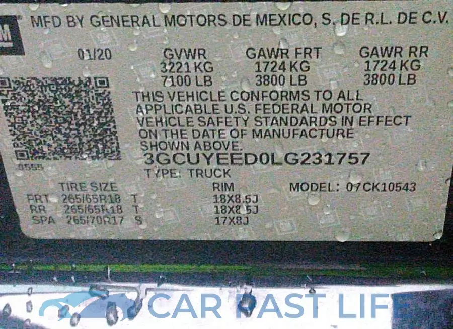 3GCUYEED0LG231757# 9