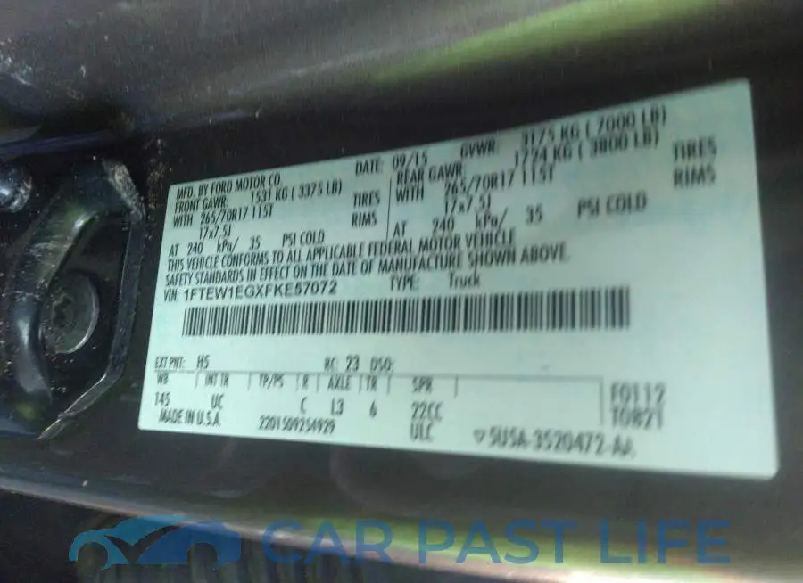 1FTEW1EGXFKE57072# 9
