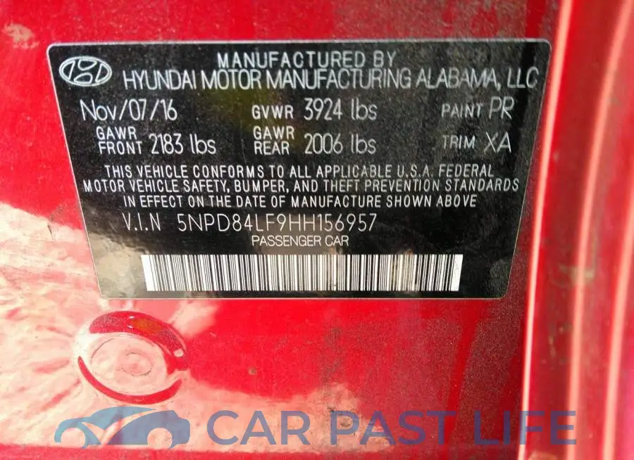 5NPD84LF9HH156957# 9