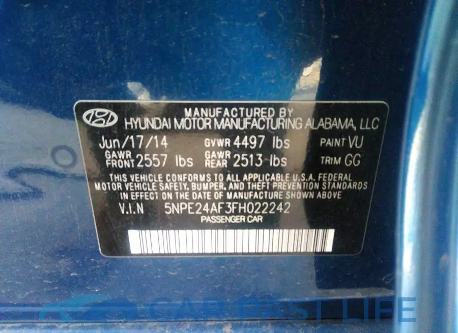 5NPE24AF3FH022242# 9