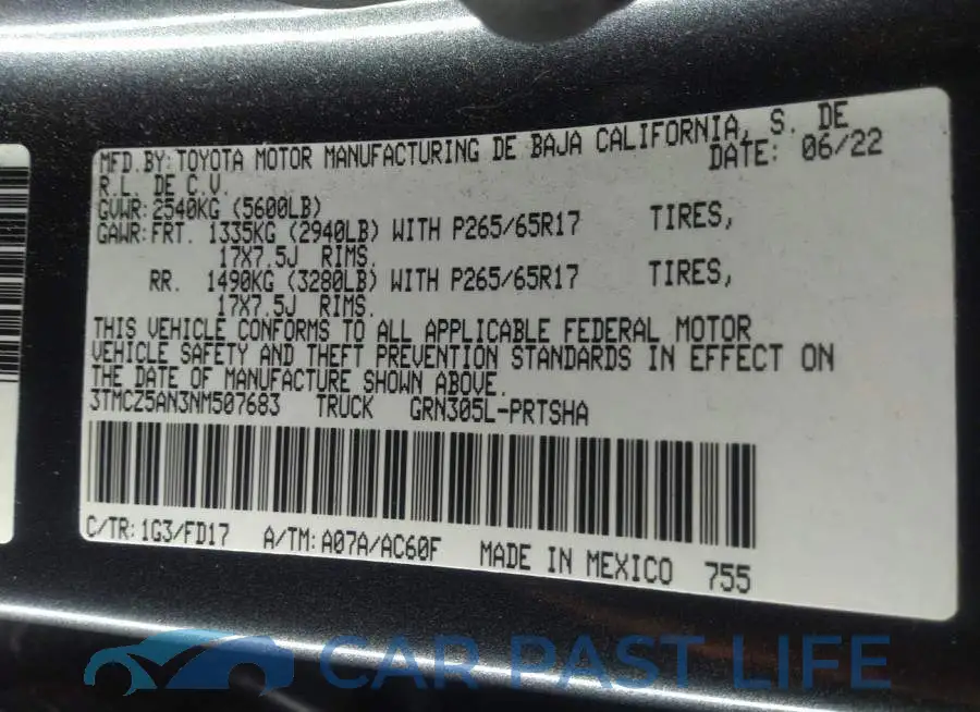 3TMCZ5AN3NM507683# 9