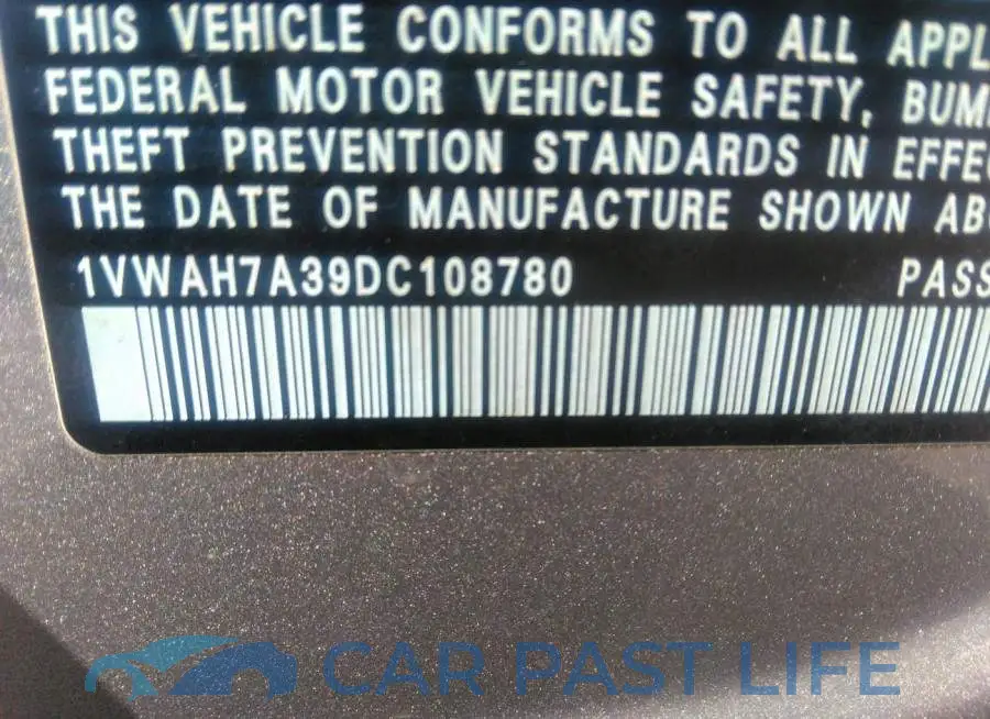 1VWAH7A39DC108780# 9