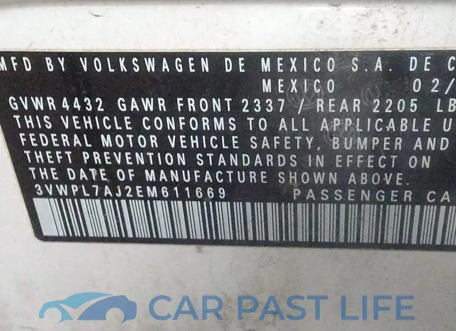 3VWPL7AJ2EM611669# 9