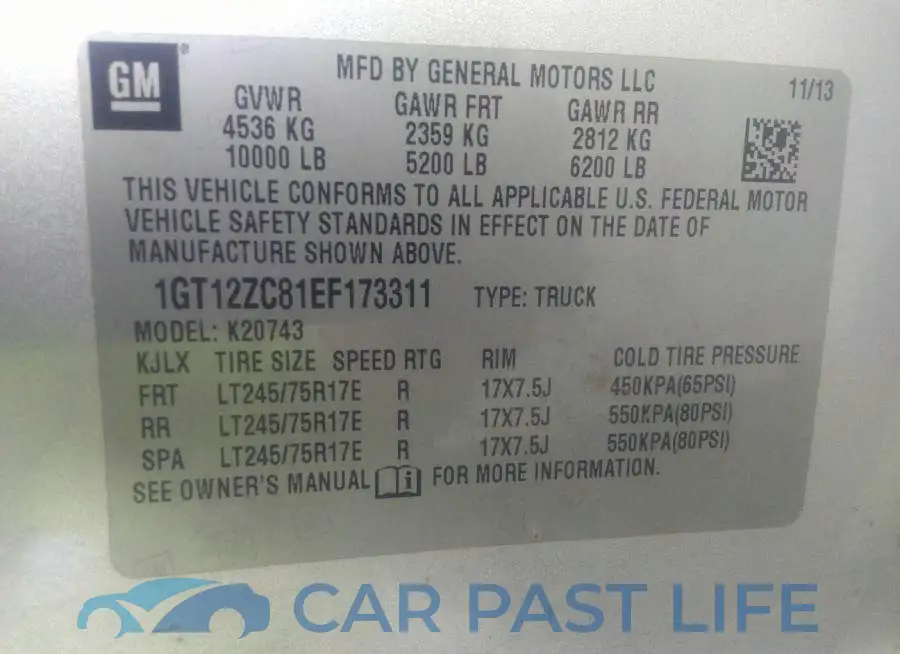 1GT12ZC81EF173311# 9