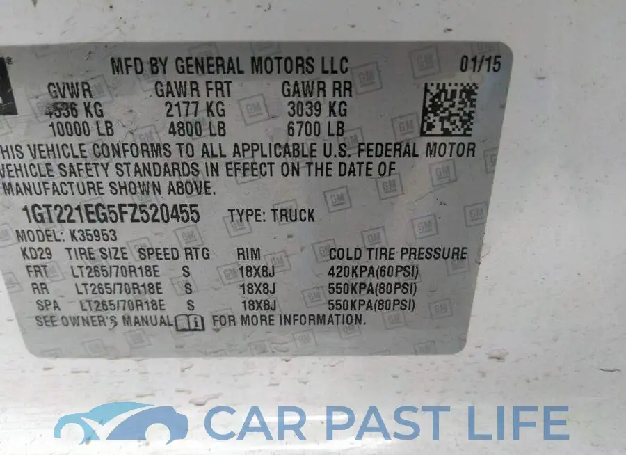 1GT221EG5FZ520455# 9