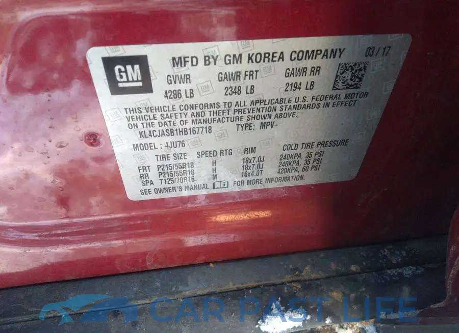 KL4CJASB1HB167718# 9