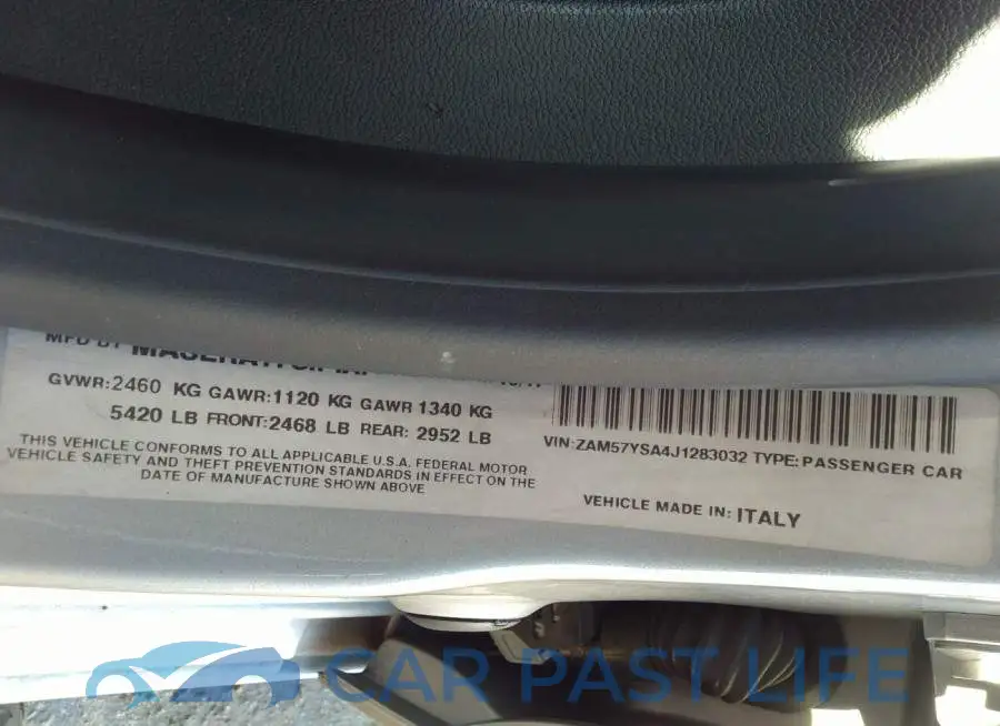 ZAM57YSA4J1283032# 9