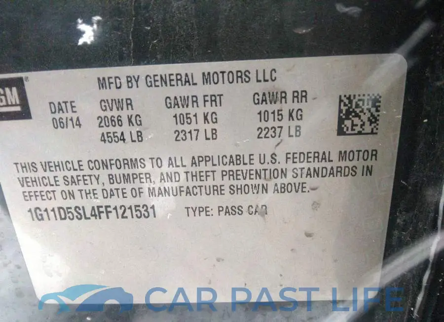 1G11D5SL4FF121531# 9