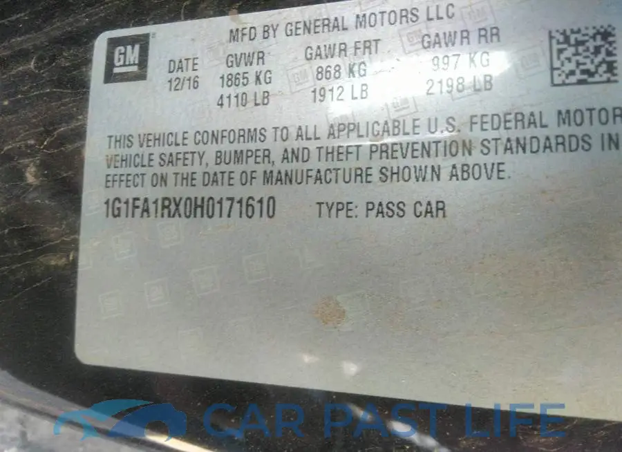 1G1FA1RX0H0171610# 9