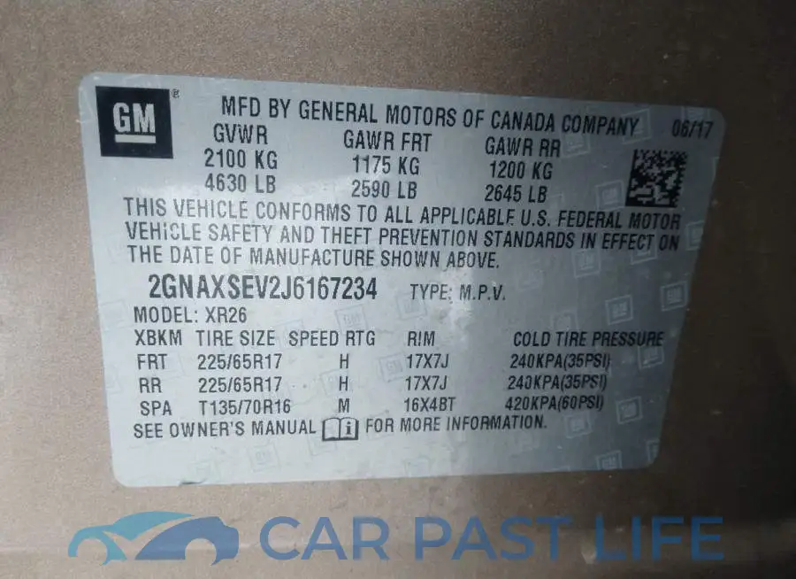 2GNAXSEV2J6167234# 9