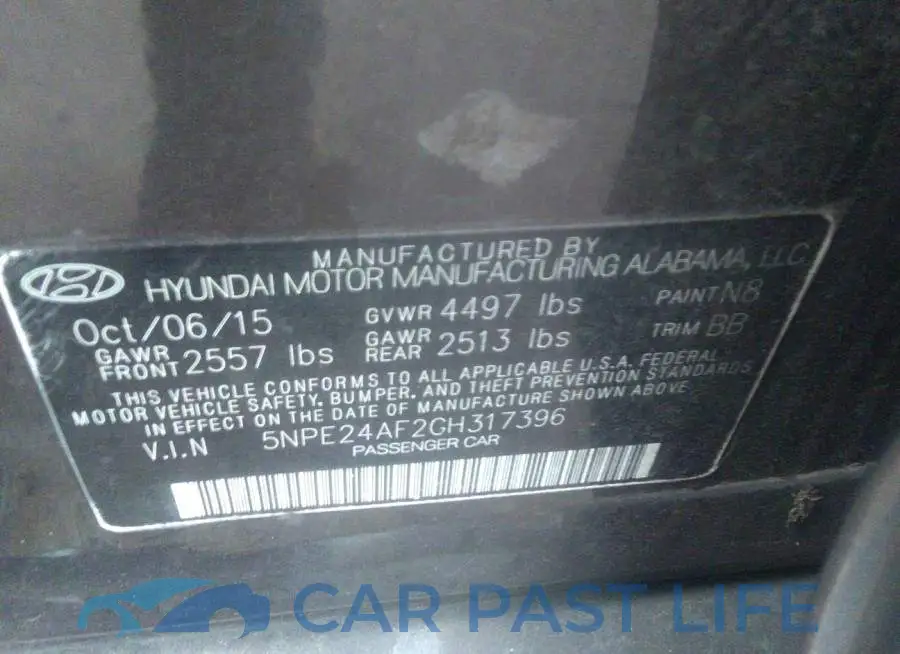 5NPE24AF2GH317396# 9