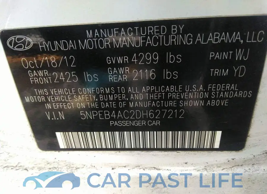 5NPEB4AC2DH627212# 9