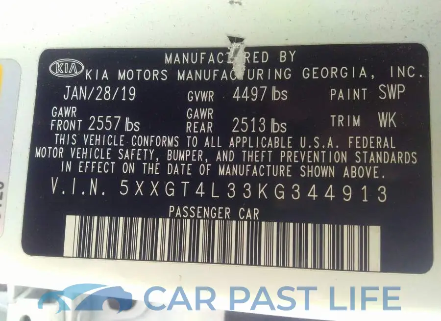 5XXGT4L33KG344913# 9