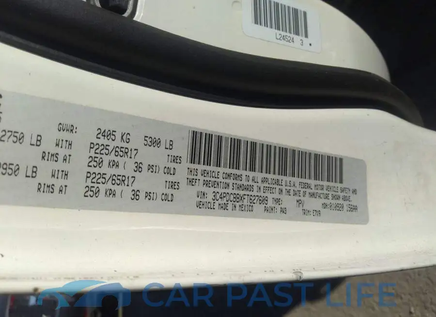 3C4PDCBBXFT627609# 9