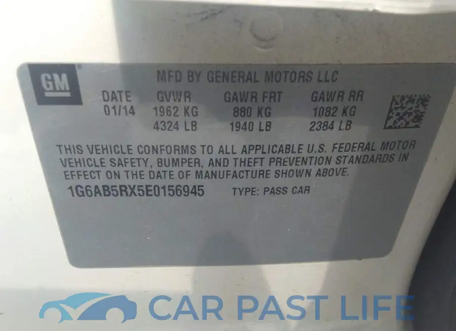 1G6AB5RX5E0156945# 9