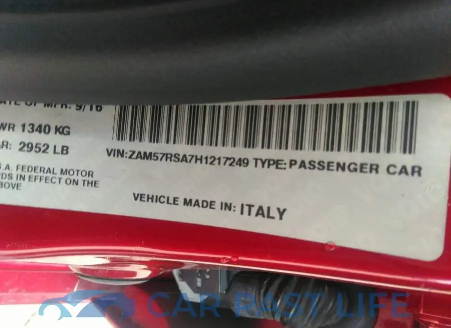 ZAM57RSA7H1217249# 9