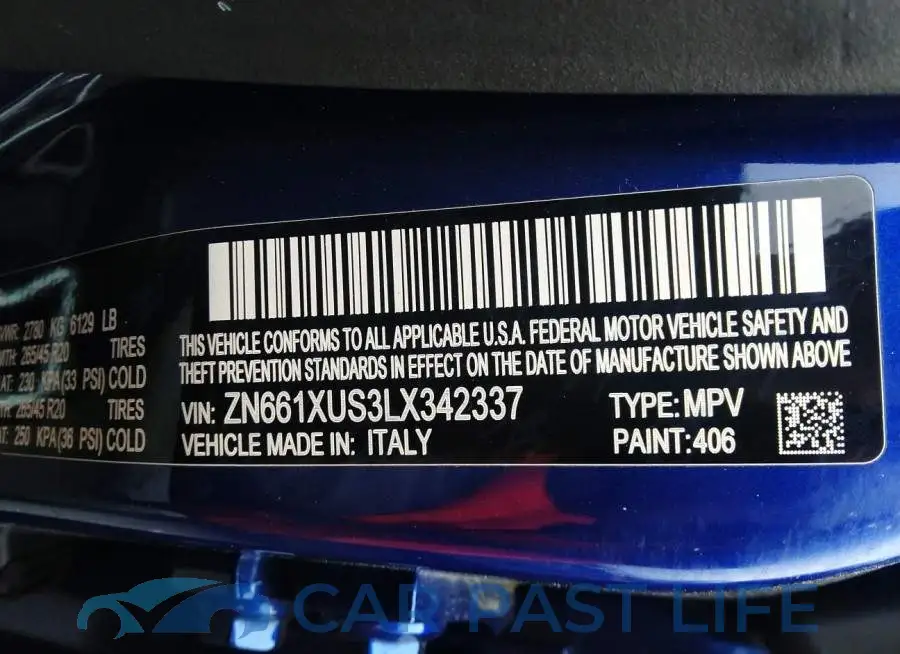 ZN661XUS3LX342337# 9
