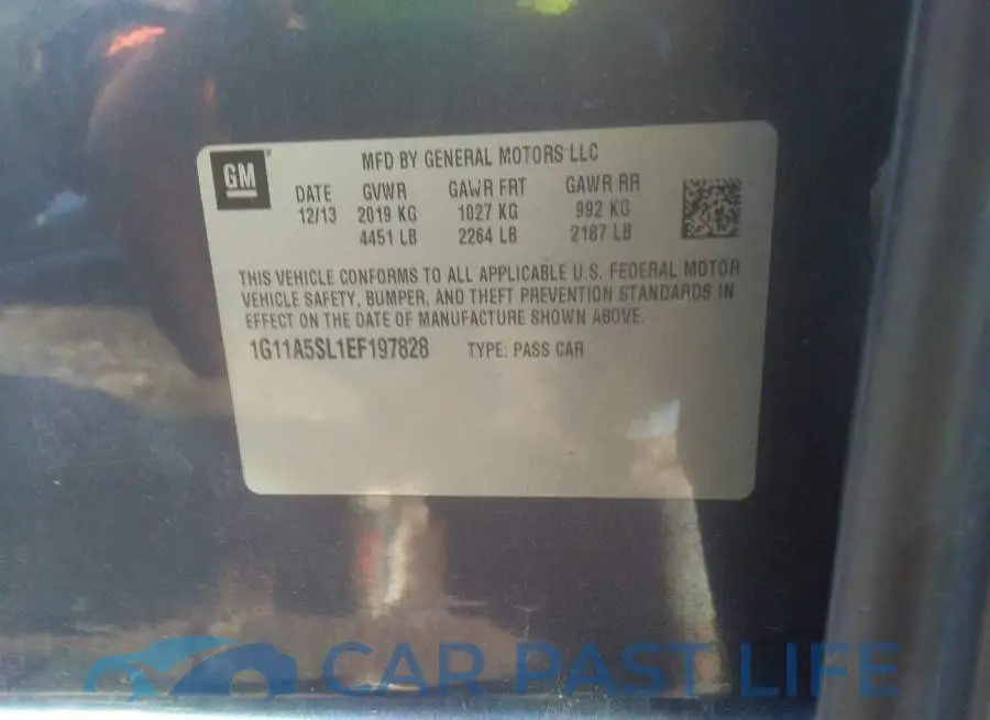 1G11A5SL1EF197828# 9