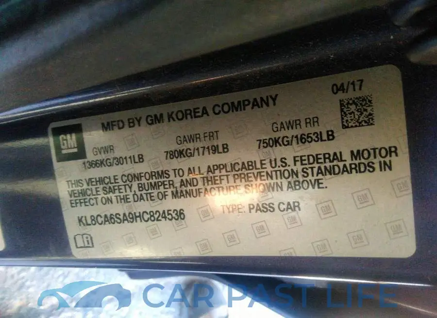 KL8CA6SA9HC824536# 9