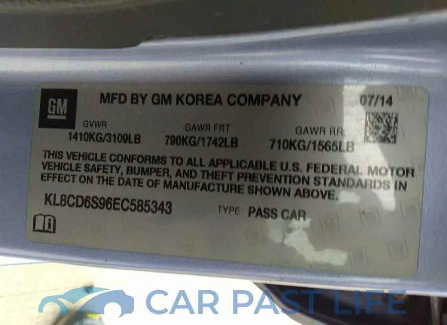 KL8CD6S96EC585343# 9