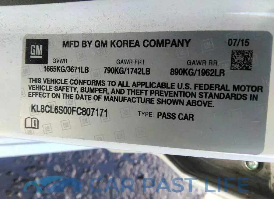 KL8CL6S00FC807171# 9