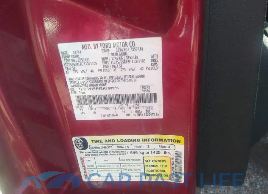 1FTFW1EF4EKF09936# 9