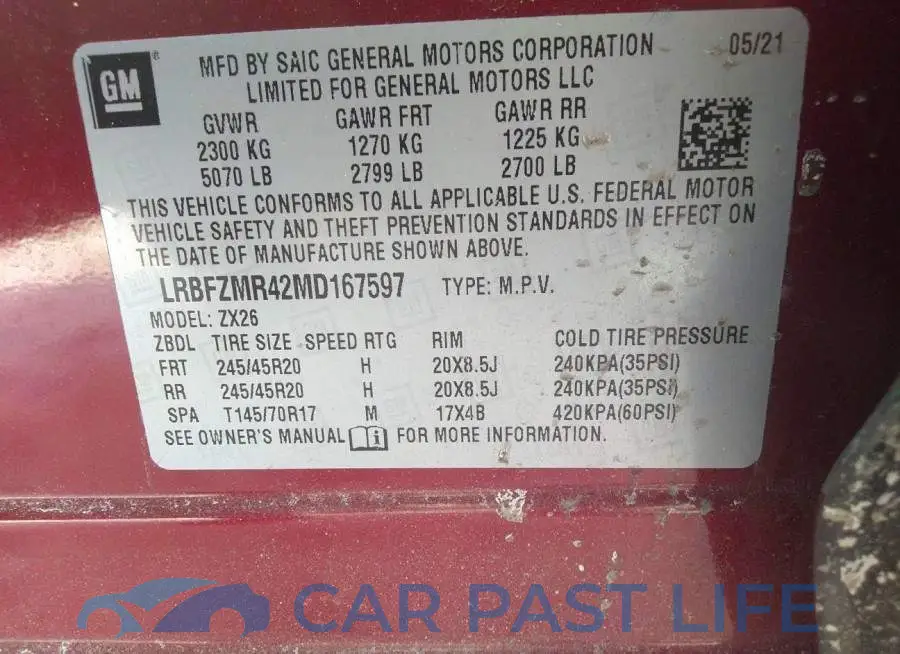 LRBFZMR42MD167597# 9