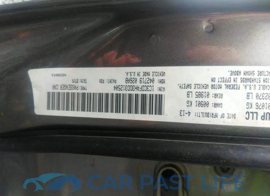 1C3CDFAH3DD312504# 9