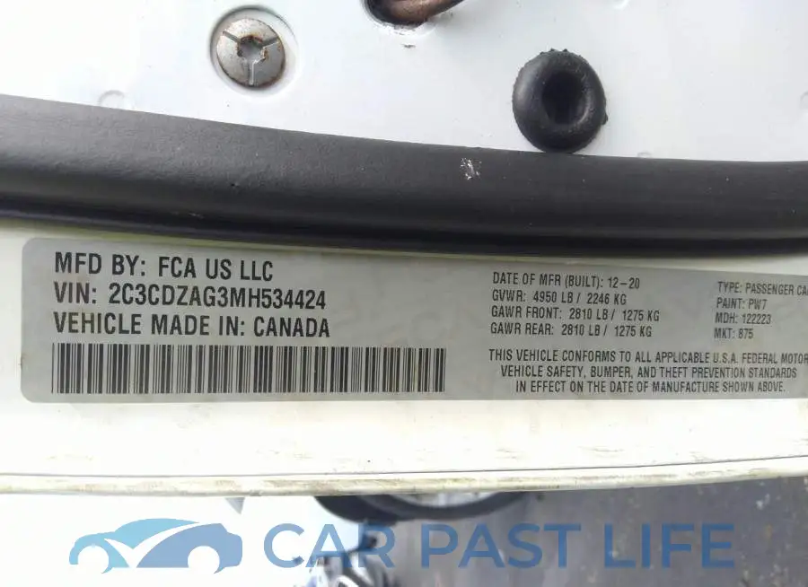 2C3CDZAG3MH534424# 9