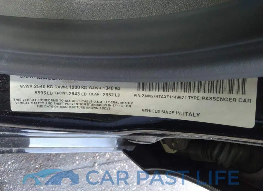 ZAM57RTAXF1149671# 9