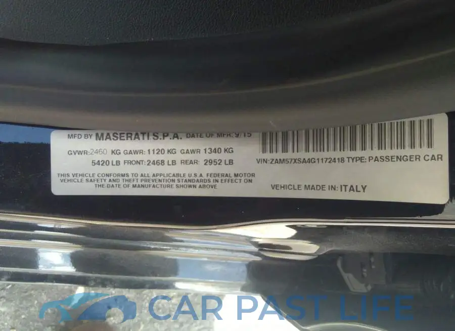ZAM57XSA4G1172418# 9