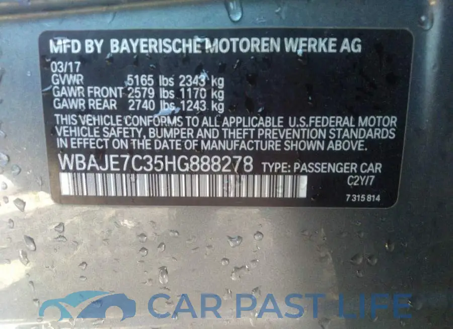 WBAJE7C35HG888278# 9