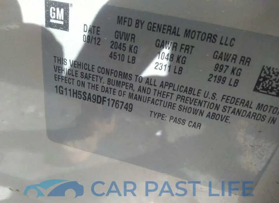 1G11H5SA9DF176749# 9