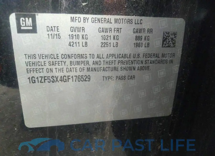 1G1ZF5SX4GF176529# 9