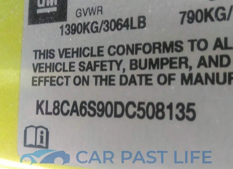 KL8CA6S90DC508135# 9