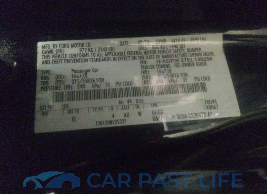 1FADP3F27EL136256# 9