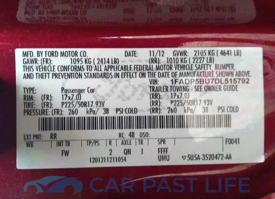 1FADP5BU7DL515792# 9