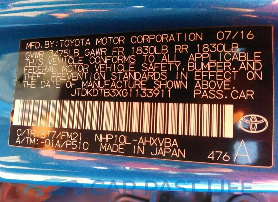 JTDKDTB3XG1133911# 9
