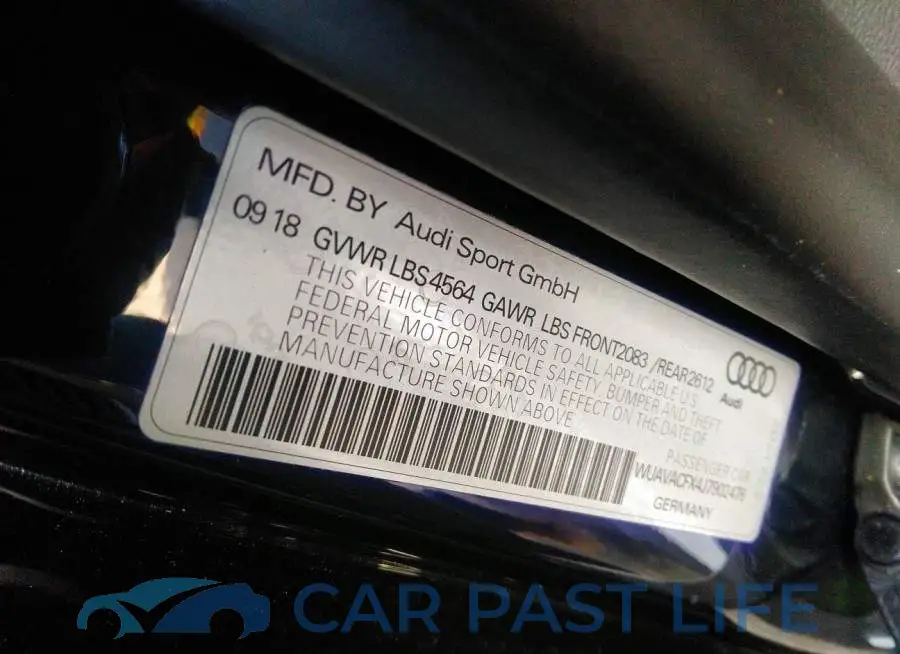 WUAVACFX4J7902476# 9