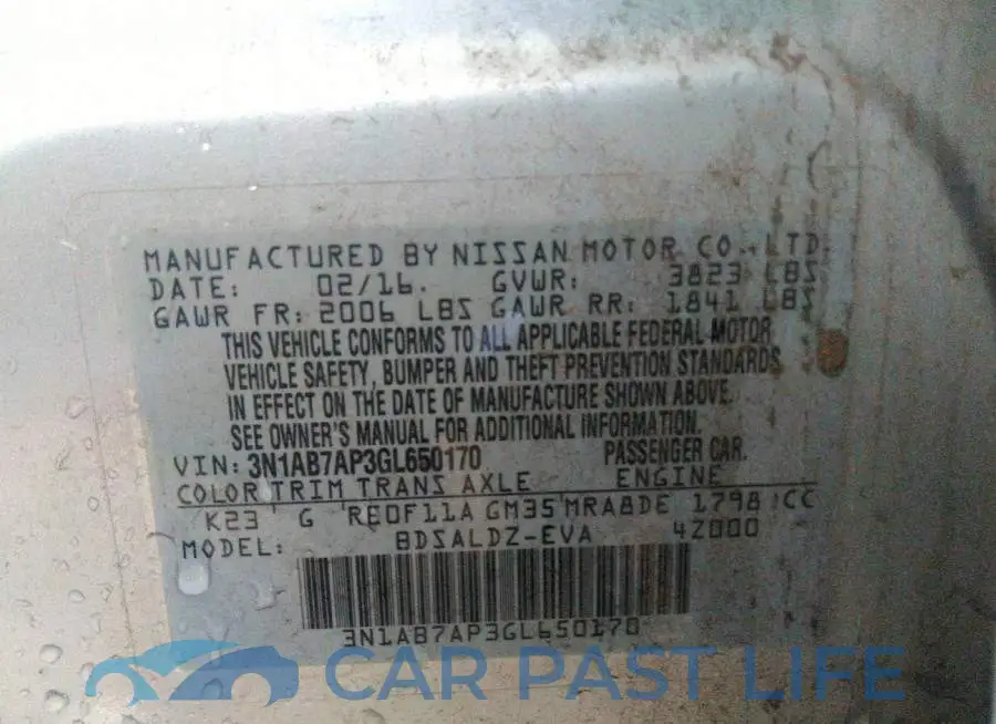 3N1AB7AP3GL650170# 9